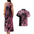 Polynesian Floral Butterfly Couples Matching Tank Maxi Dress and Hawaiian Shirt Breast Cancer Pink Ribbon LT9 - Polynesian Pride