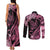 Polynesian Floral Butterfly Couples Matching Tank Maxi Dress and Long Sleeve Button Shirts Breast Cancer Pink Ribbon LT9 - Polynesian Pride