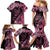 Polynesian Floral Butterfly Family Matching Mermaid Dress and Hawaiian Shirt Breast Cancer Pink Ribbon LT9 - Polynesian Pride