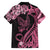 Polynesian Floral Butterfly Kid Hawaiian Shirt Breast Cancer Pink Ribbon LT9 - Polynesian Pride