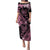 Polynesian Floral Butterfly Puletasi Breast Cancer Pink Ribbon LT9 Long Dress Pink - Polynesian Pride