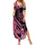 Polynesian Floral Butterfly Summer Maxi Dress Breast Cancer Pink Ribbon LT9 Women Pink - Polynesian Pride