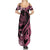 Polynesian Floral Butterfly Summer Maxi Dress Breast Cancer Pink Ribbon LT9 - Polynesian Pride