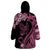 Polynesian Floral Butterfly Wearable Blanket Hoodie Breast Cancer Pink Ribbon LT9 - Polynesian Pride