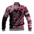 Personalised Polynesian Floral Butterfly Baseball Jacket Breast Cancer Pink Ribbon LT9 - Polynesian Pride