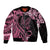 Personalised Polynesian Floral Butterfly Bomber Jacket Breast Cancer Pink Ribbon LT9 Unisex Pink - Polynesian Pride