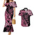 Personalised Polynesian Floral Butterfly Couples Matching Mermaid Dress and Hawaiian Shirt Breast Cancer Pink Ribbon LT9 Pink - Polynesian Pride