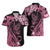 Personalised Polynesian Floral Butterfly Hawaiian Shirt Breast Cancer Pink Ribbon LT9 - Polynesian Pride