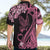 Personalised Polynesian Floral Butterfly Hawaiian Shirt Breast Cancer Pink Ribbon LT9 - Polynesian Pride