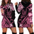 Personalised Polynesian Floral Butterfly Hoodie Dress Breast Cancer Pink Ribbon LT9 - Polynesian Pride