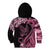 Personalised Polynesian Floral Butterfly Kid Hoodie Breast Cancer Pink Ribbon LT9 - Polynesian Pride