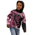 Personalised Polynesian Floral Butterfly Kid Hoodie Breast Cancer Pink Ribbon LT9 - Polynesian Pride