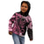 Personalised Polynesian Floral Butterfly Kid Hoodie Breast Cancer Pink Ribbon LT9 - Polynesian Pride