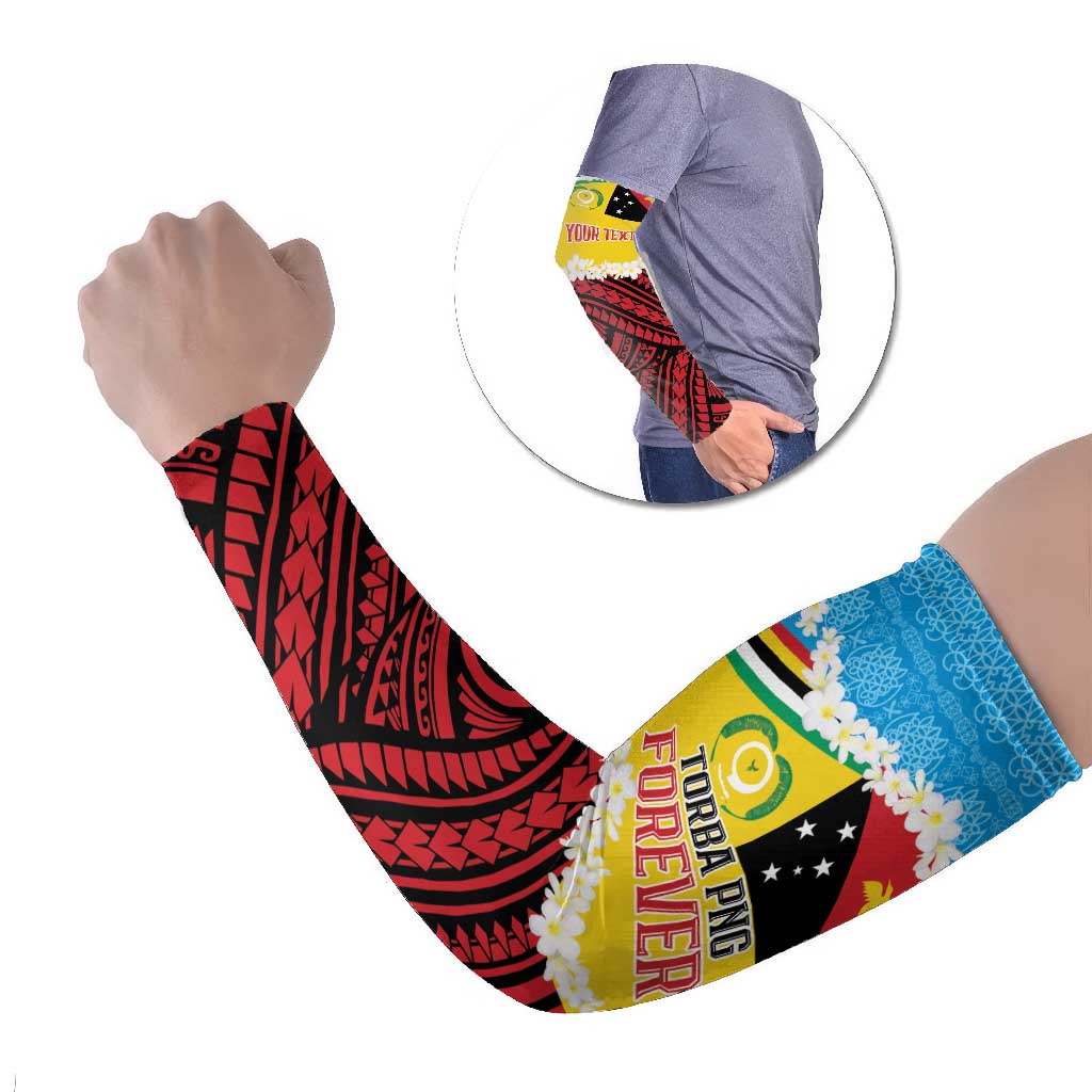 Personalised Torba PNG Forever Arm Sleeves Polynesian Sand Art LT9 Set of 2 Green - Polynesian Pride