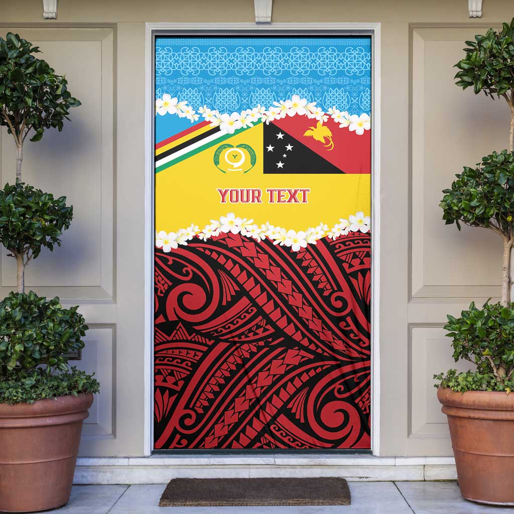 Personalised Torba PNG Forever Door Cover Polynesian Sand Art LT9 Green - Polynesian Pride