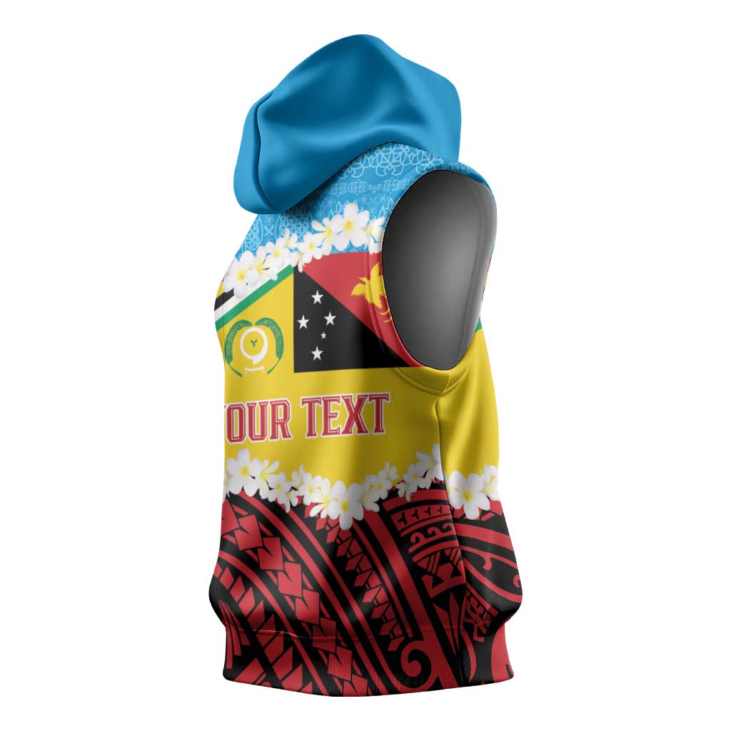 Personalised Torba PNG Forever Sleeveless Hoodie Polynesian Sand Art LT9 - Polynesian Pride