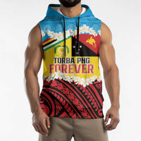 Personalised Torba PNG Forever Sleeveless Hoodie Polynesian Sand Art LT9 - Polynesian Pride