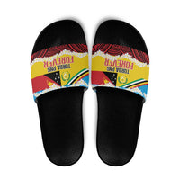 Torba PNG Forever Slide Sandals Polynesian Sand Art LT9 Green - Polynesian Pride