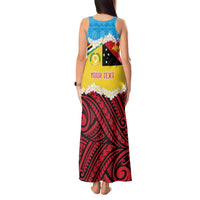 Personalised Torba PNG Forever Tank Maxi Dress Polynesian Sand Art LT9 - Polynesian Pride