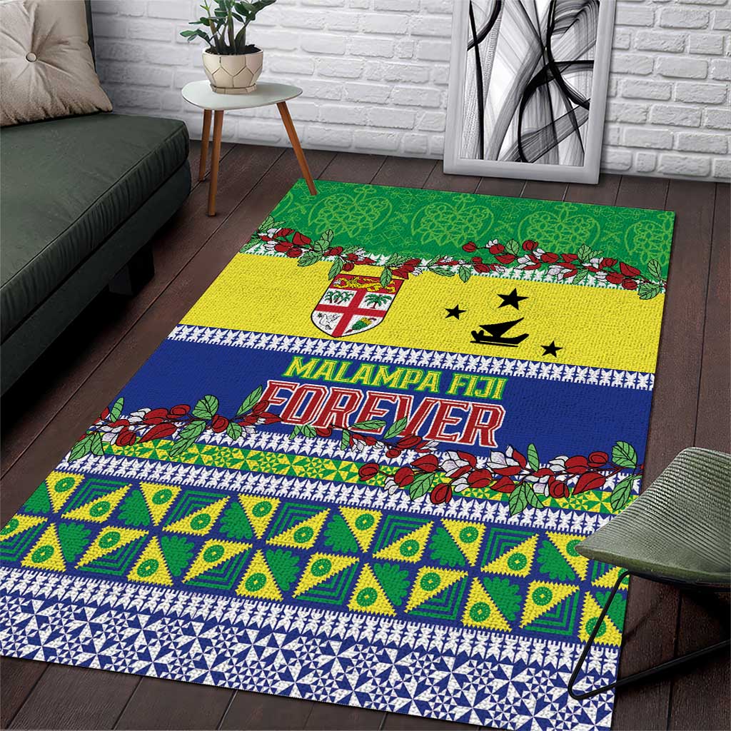 Malampa Fiji Forever Area Rug Tagimoucia Polynesian Sand Drawing LT9 Yellow - Polynesian Pride