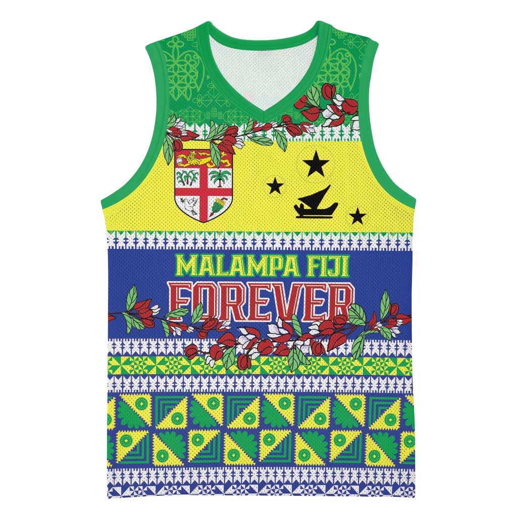 Personalised Malampa Fiji Forever Basketball Jersey Tagimoucia Polynesian Sand Drawing LT9 Unisex Yellow - Polynesian Pride