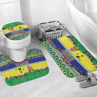 Malampa Fiji Forever Bathroom Set Tagimoucia Polynesian Sand Drawing LT9 Mat Set Only (3 pcs) One Size Yellow - Polynesian Pride