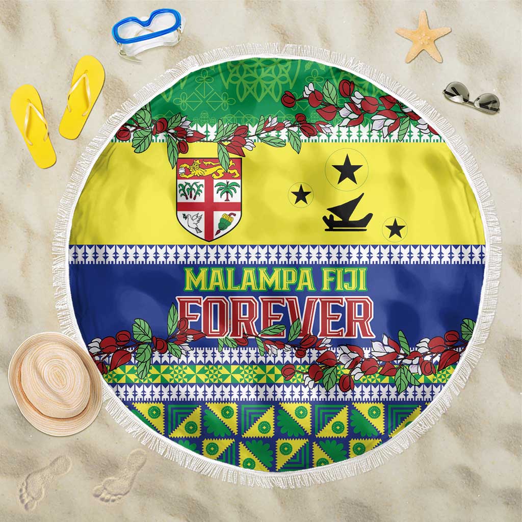 Malampa Fiji Forever Beach Blanket Tagimoucia Polynesian Sand Drawing LT9 One Size 150cm Yellow - Polynesian Pride