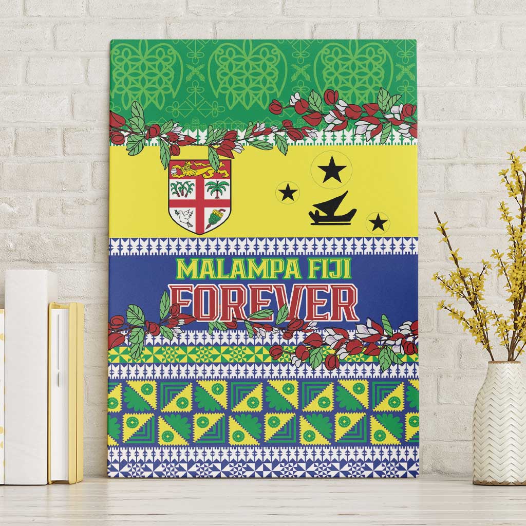 Malampa Fiji Forever Canvas Wall Art Tagimoucia Polynesian Sand Drawing LT9 Without Frame Yellow - Polynesian Pride