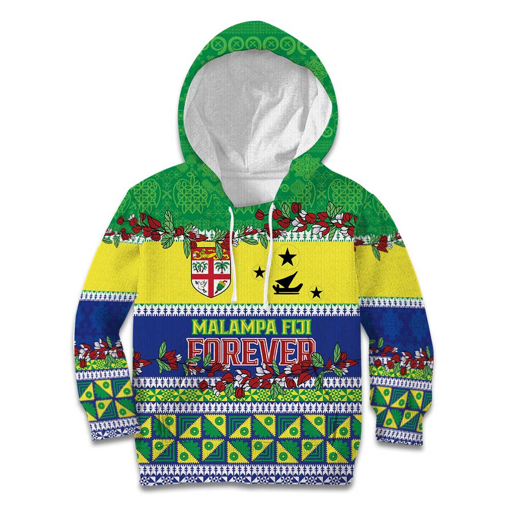 Personalised Malampa Fiji Forever Kid Hoodie Tagimoucia Polynesian Sand Drawing LT9 Hoodie Yellow - Polynesian Pride