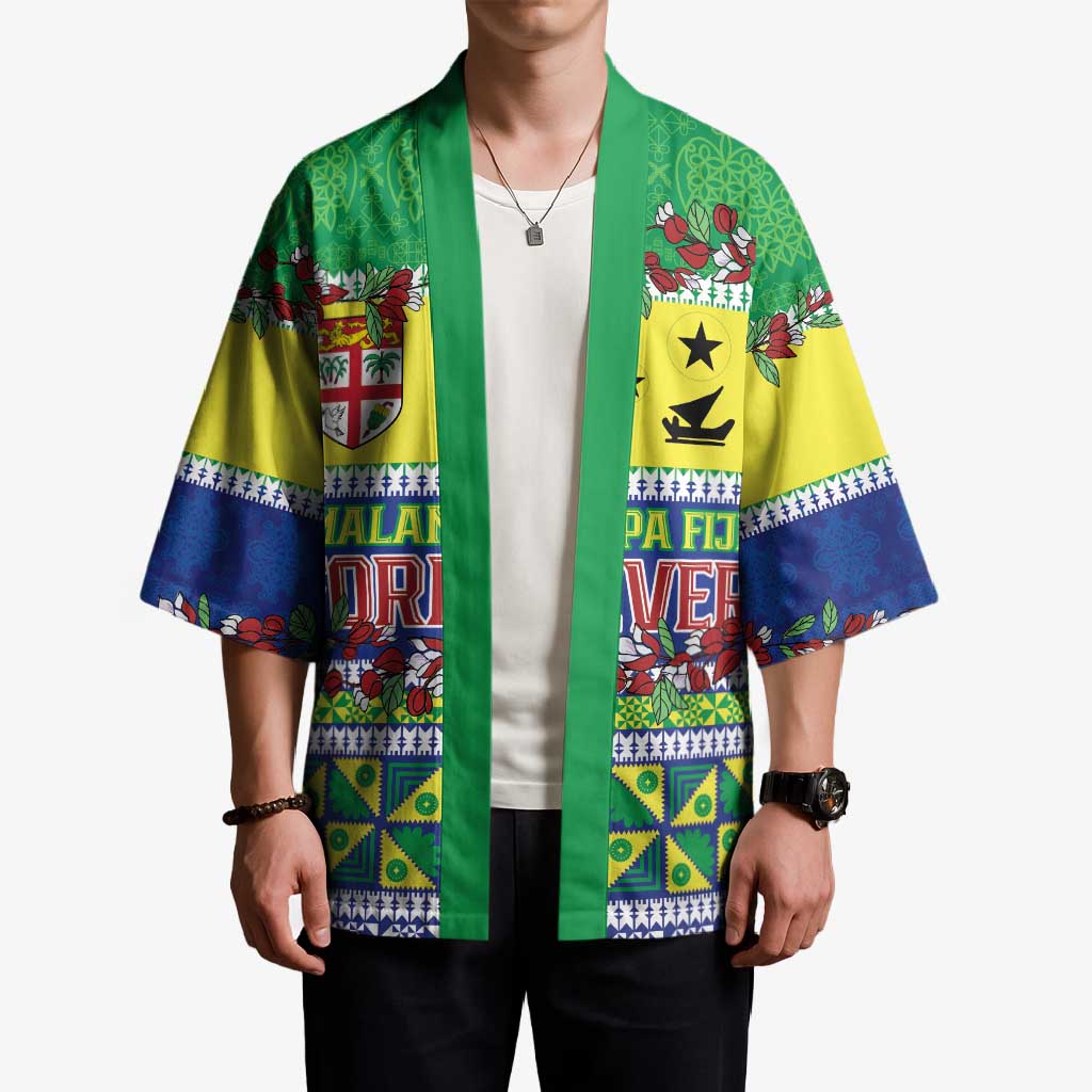 Personalised Malampa Fiji Forever Kimono Tagimoucia Polynesian Sand Drawing LT9 - Polynesian Pride