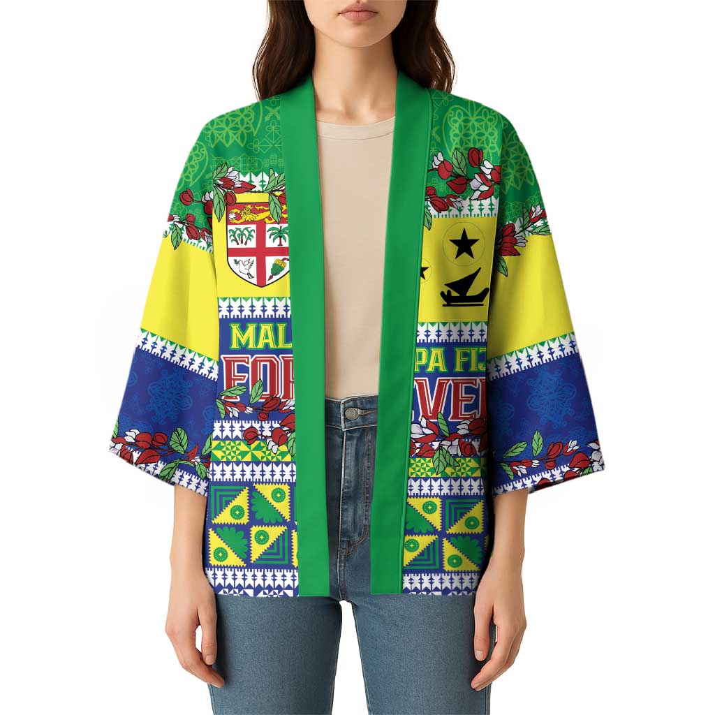 Personalised Malampa Fiji Forever Kimono Tagimoucia Polynesian Sand Drawing LT9 - Polynesian Pride