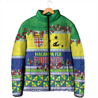 Personalised Malampa Fiji Forever Padded Jacket Tagimoucia Polynesian Sand Drawing LT9 - Polynesian Pride