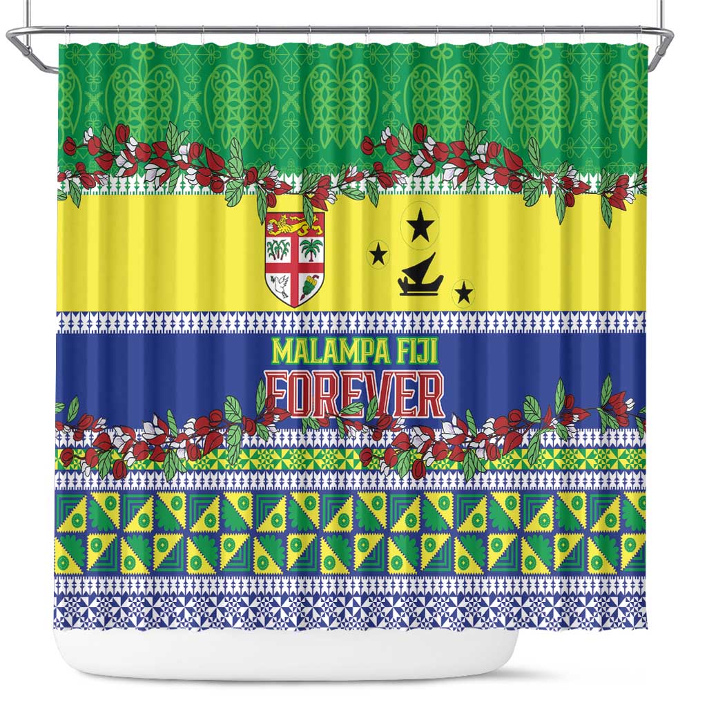 Malampa Fiji Forever Shower Curtain Tagimoucia Polynesian Sand Drawing LT9 Yellow - Polynesian Pride