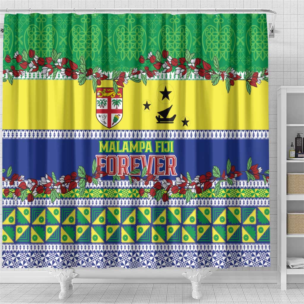 Malampa Fiji Forever Shower Curtain Tagimoucia Polynesian Sand Drawing LT9 - Polynesian Pride
