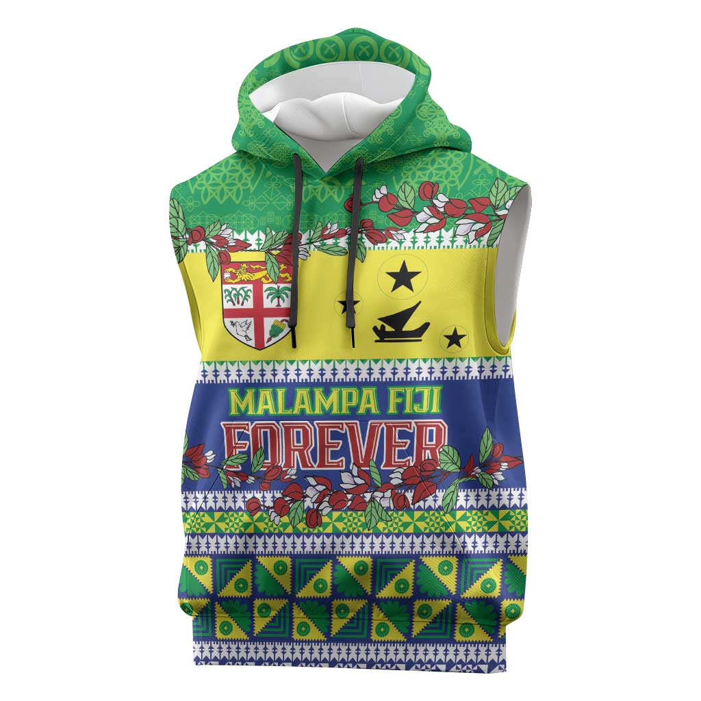 Personalised Malampa Fiji Forever Sleeveless Hoodie Tagimoucia Polynesian Sand Drawing LT9 Yellow - Polynesian Pride