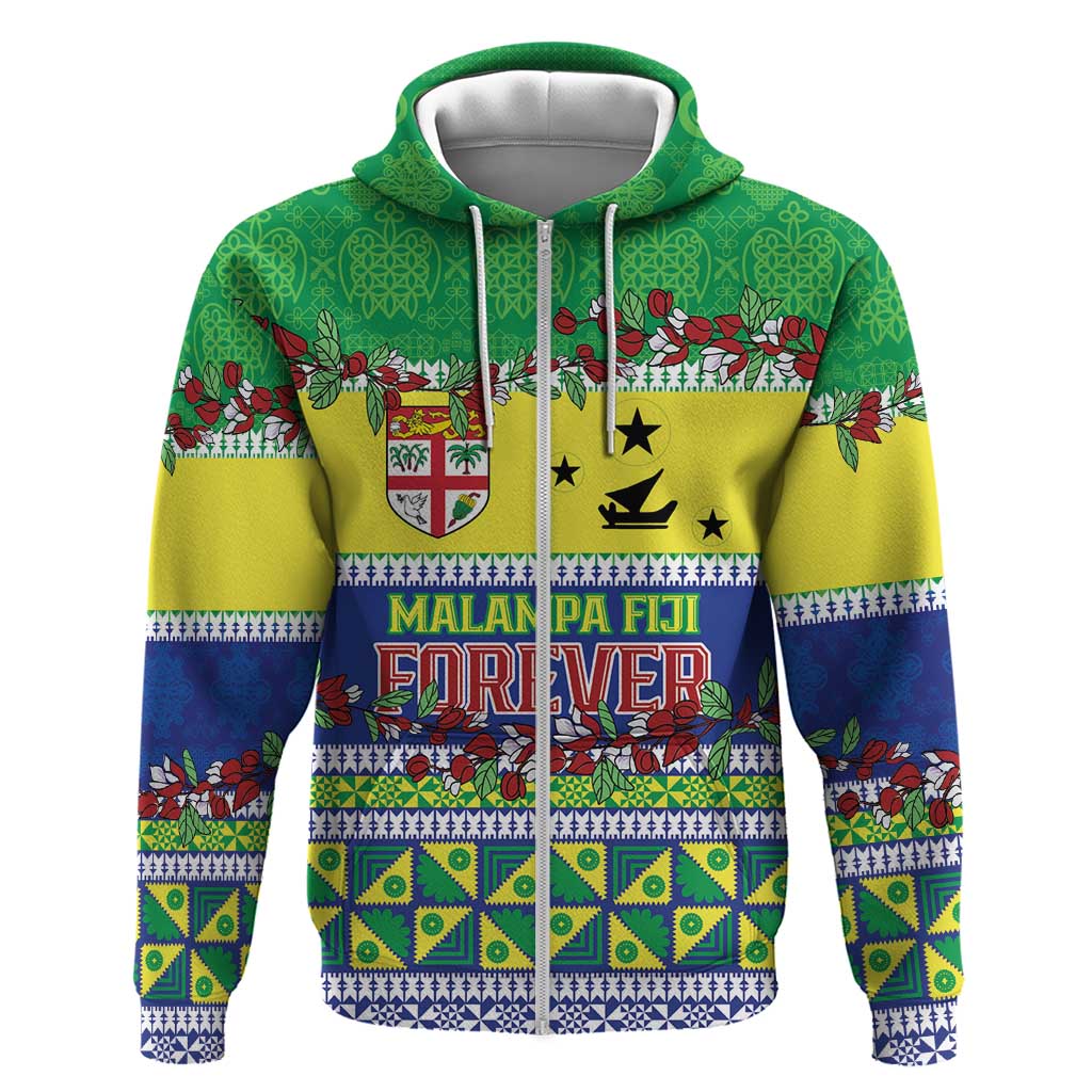 Personalised Malampa Fiji Forever Zip Hoodie Tagimoucia Polynesian Sand Drawing LT9 Zip Hoodie Yellow - Polynesian Pride
