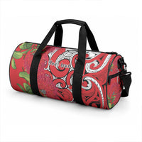 Personalised New Zealand Koru Pohutukawa Duffle Bag Meri Kirihimete Aroha for Christmas LT9 - Polynesian Pride