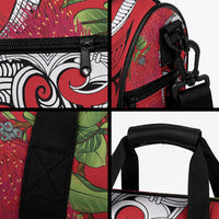 Personalised New Zealand Koru Pohutukawa Duffle Bag Meri Kirihimete Aroha for Christmas LT9 - Polynesian Pride
