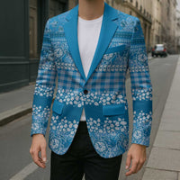Hawaiian Hibiscus Honu Blazer Blue Mele Kalikimaka Palaka Spirit LT9 - Polynesian Pride