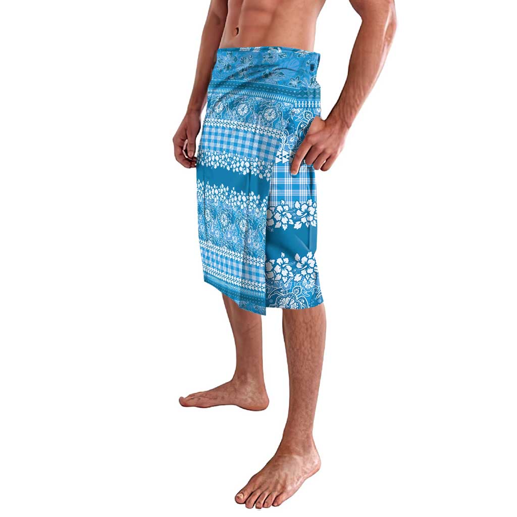 Hawaiian Hibiscus Honu Lavalava Blue Mele Kalikimaka Palaka Spirit LT9 - Polynesian Pride
