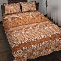 Hawaiian Hibiscus Honu Quilt Bed Set Gold Mele Kalikimaka Palaka Spirit LT9 Gold - Polynesian Pride