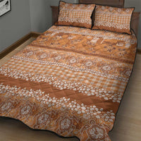 Hawaiian Hibiscus Honu Quilt Bed Set Gold Mele Kalikimaka Palaka Spirit LT9 - Polynesian Pride