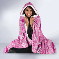 Hawaiian Hibiscus Honu Hooded Blanket Pink Mele Kalikimaka Palaka Spirit LT9 - Polynesian Pride