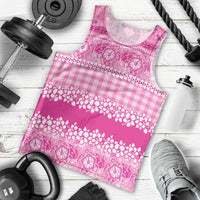 Hawaiian Hibiscus Honu Men Tank Top Pink Mele Kalikimaka Palaka Spirit LT9 - Polynesian Pride