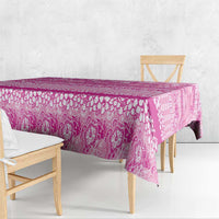Hawaiian Hibiscus Honu Tablecloth Pink Mele Kalikimaka Palaka Spirit LT9 - Polynesian Pride
