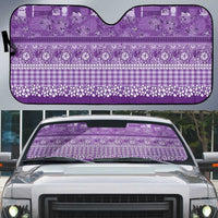 Hawaiian Hibiscus Honu Auto Sun Shade Purple Mele Kalikimaka Palaka Spirit LT9 Purple - Polynesian Pride