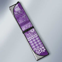 Hawaiian Hibiscus Honu Auto Sun Shade Purple Mele Kalikimaka Palaka Spirit LT9 - Polynesian Pride