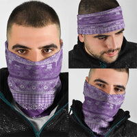 Hawaiian Hibiscus Honu Neck Gaiter Purple Mele Kalikimaka Palaka Spirit LT9 - Polynesian Pride