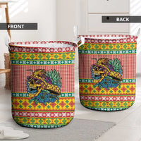 Hawaiian Pineapples Skull Laundry Basket Mele Kalikimaka Palaka Quilt Pattern LT9 - Polynesian Pride