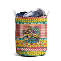 Hawaiian Pineapples Skull Laundry Basket Mele Kalikimaka Palaka Quilt Pattern LT9 - Polynesian Pride